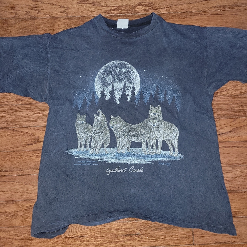 Vintage 90s Wolf pack t shirt sz L-XL